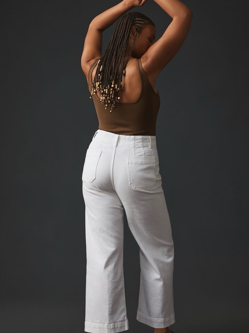 Maeve White Cropped Wide-Leg Jeans - Picture 4 of 4